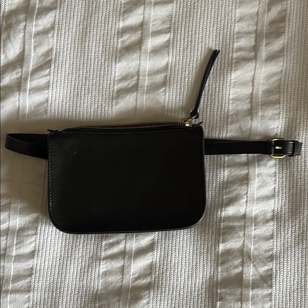 Madewell Black Leather Belt Bag